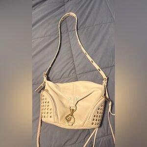 Rebecca Minkoff Cream Leather Crossbody with Gold Hardware. Good Condition